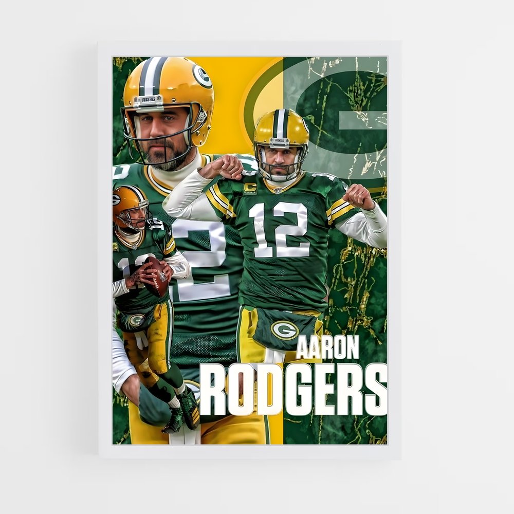Poster Aaron Rodgers 12 – affiche Football US (vue 3)