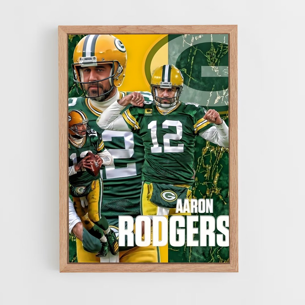 Poster Aaron Rodgers 12 – affiche Football US (vue 4)