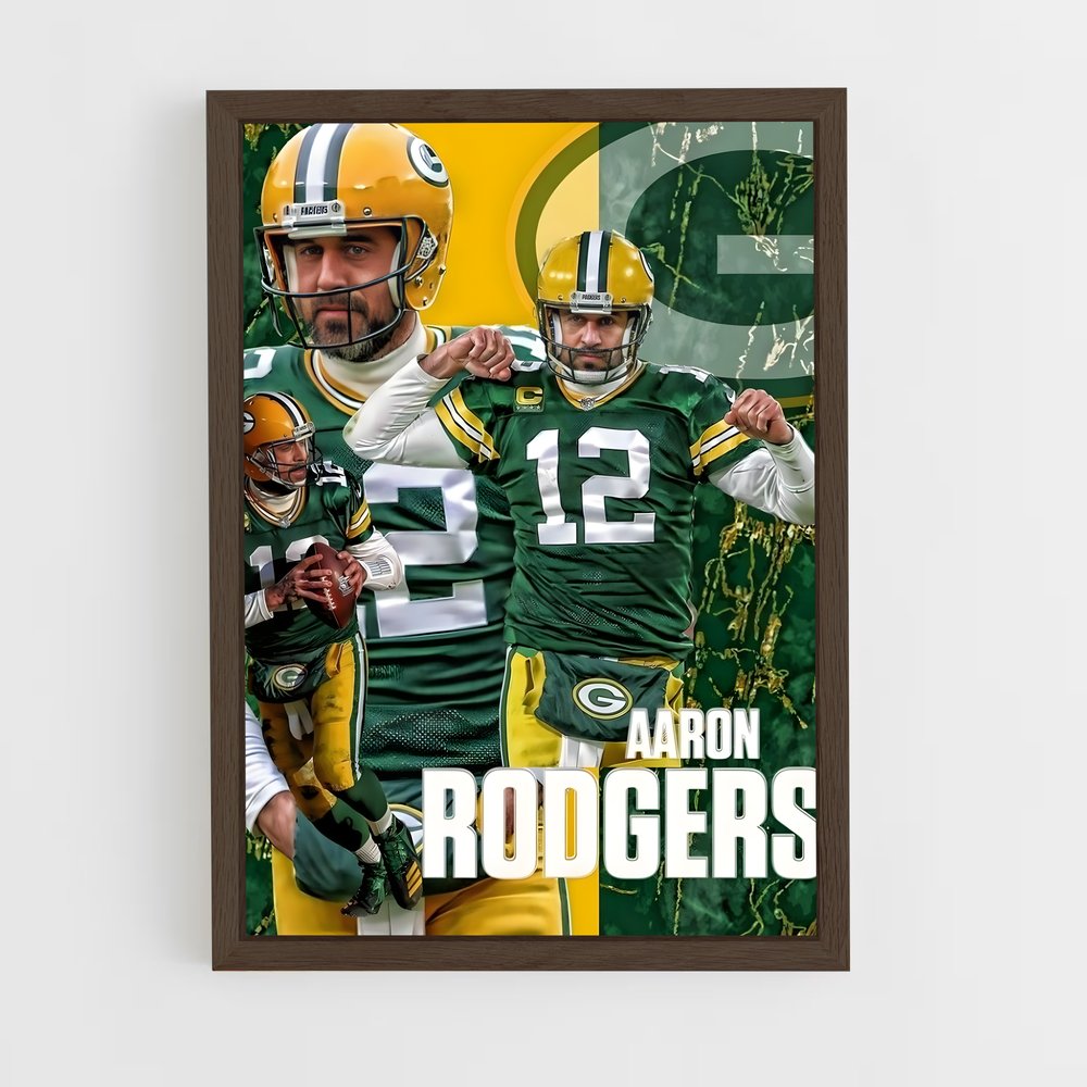 Poster Aaron Rodgers 12 – affiche Football US (vue 5)