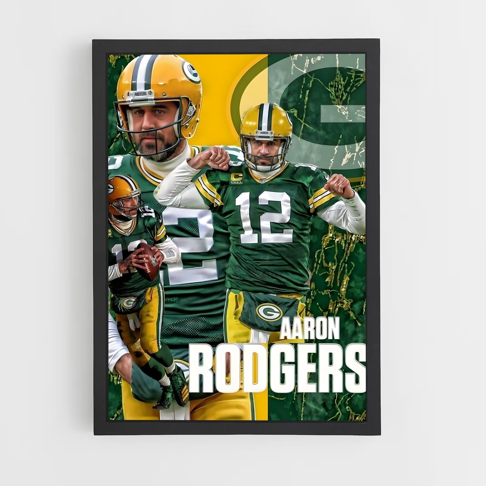 Poster Aaron Rodgers 12 – affiche Football US (vue 2)