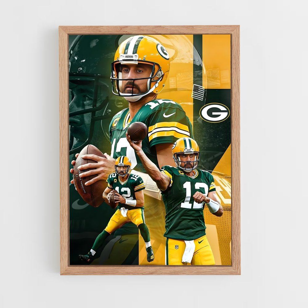Poster Aaron Rodgers G – affiche Football US (vue 4)