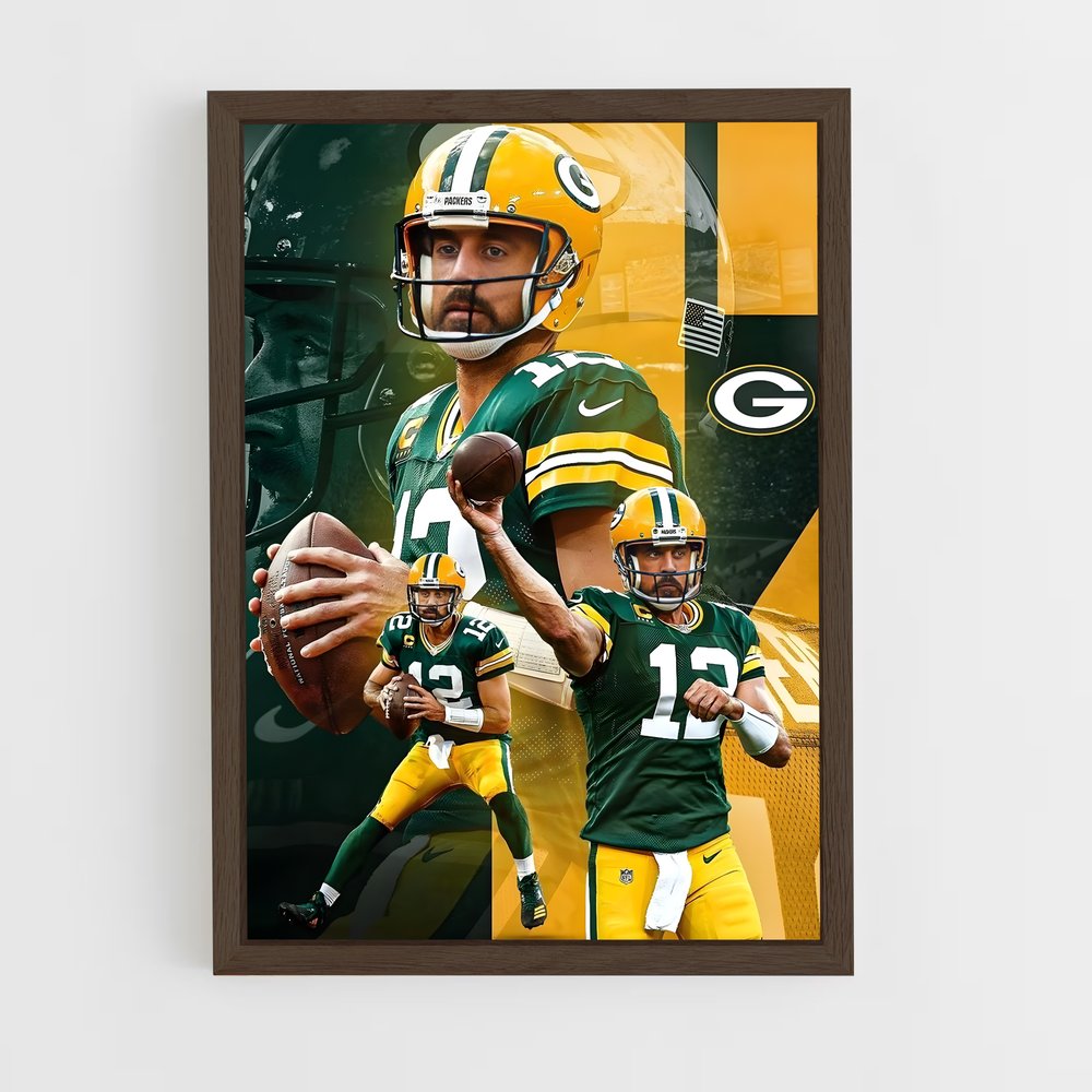 Poster Aaron Rodgers G – affiche Football US (vue 5)