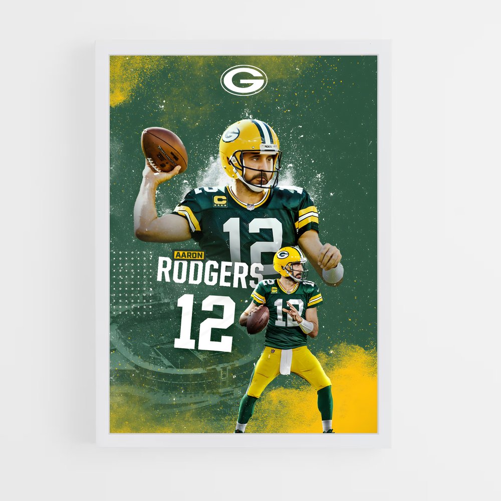 Poster Aaron Rodgers Tir – affiche Football US (vue 3)