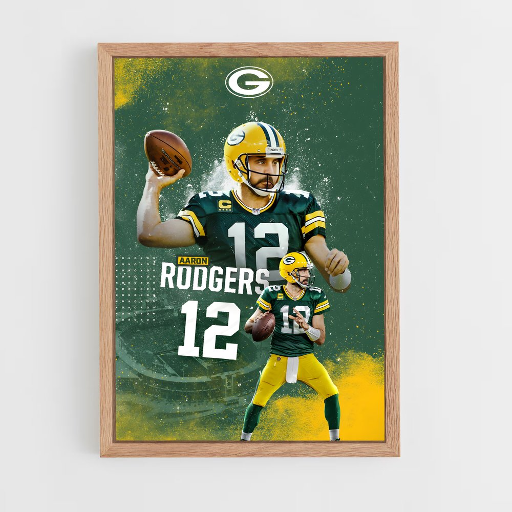 Poster Aaron Rodgers Tir – affiche Football US (vue 4)