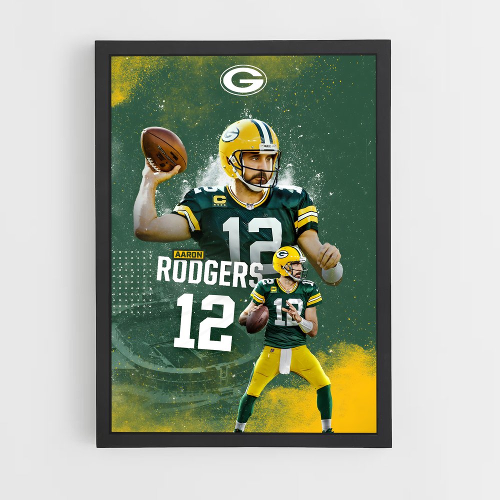 Poster Aaron Rodgers Tir – affiche Football US (vue 2)