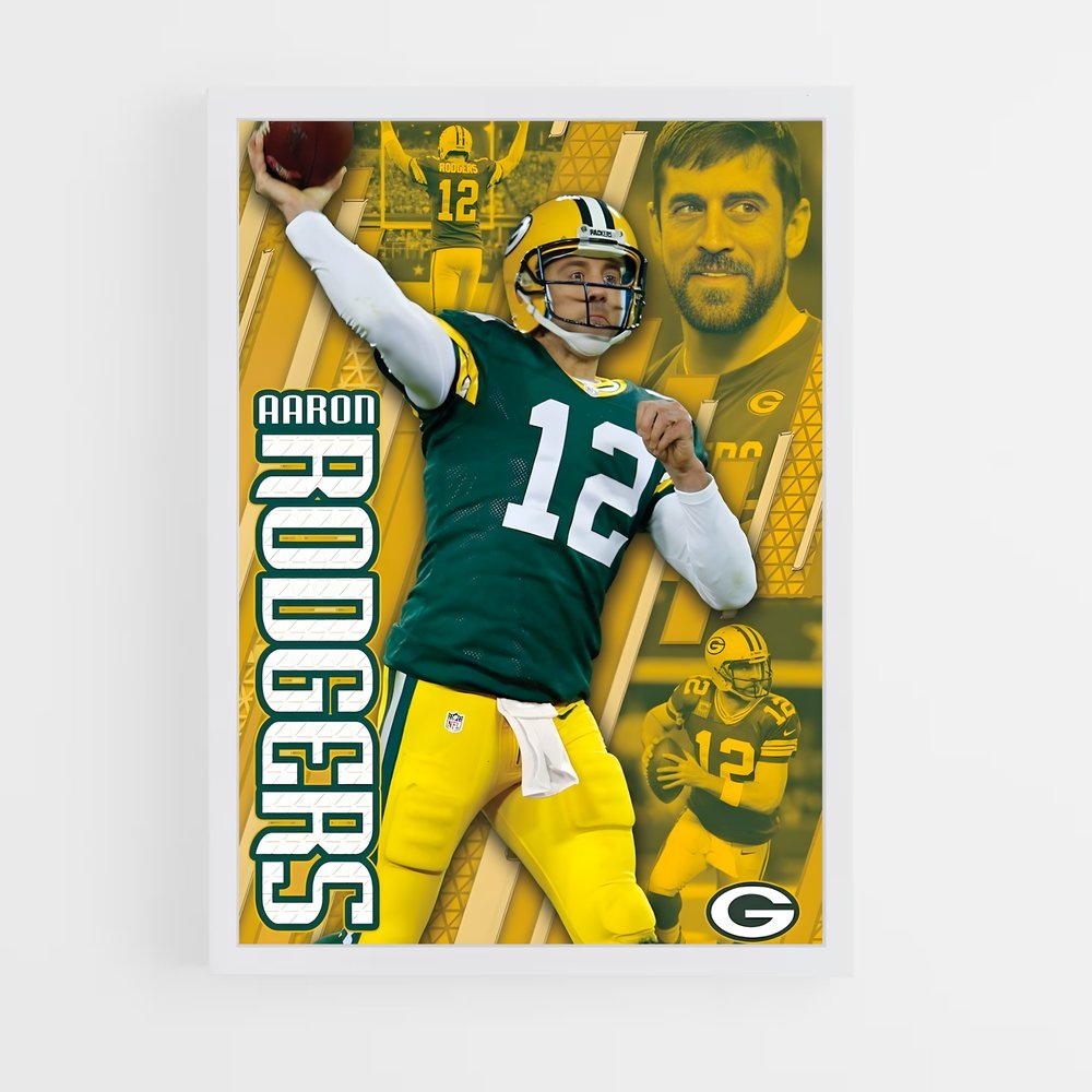 Poster Aaron Rodgers Ballon – affiche Football US (vue 3)