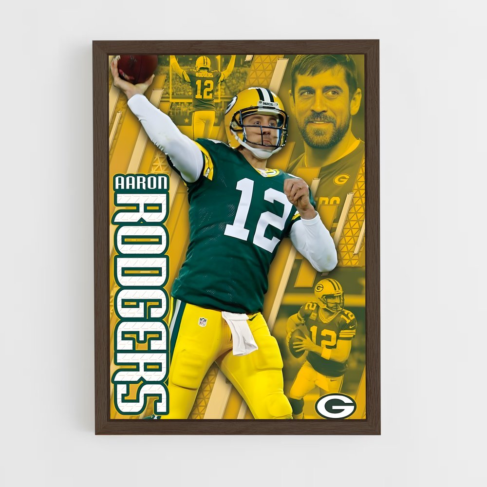 Poster Aaron Rodgers Ballon – affiche Football US (vue 5)