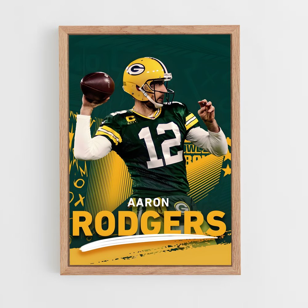 Poster Foot US Rodgers – affiche Football US (vue 4)