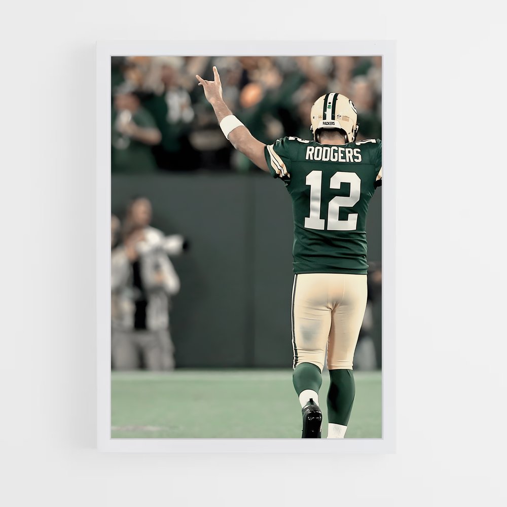 Poster Aaron Rodgers Bras – affiche Football US (vue 3)