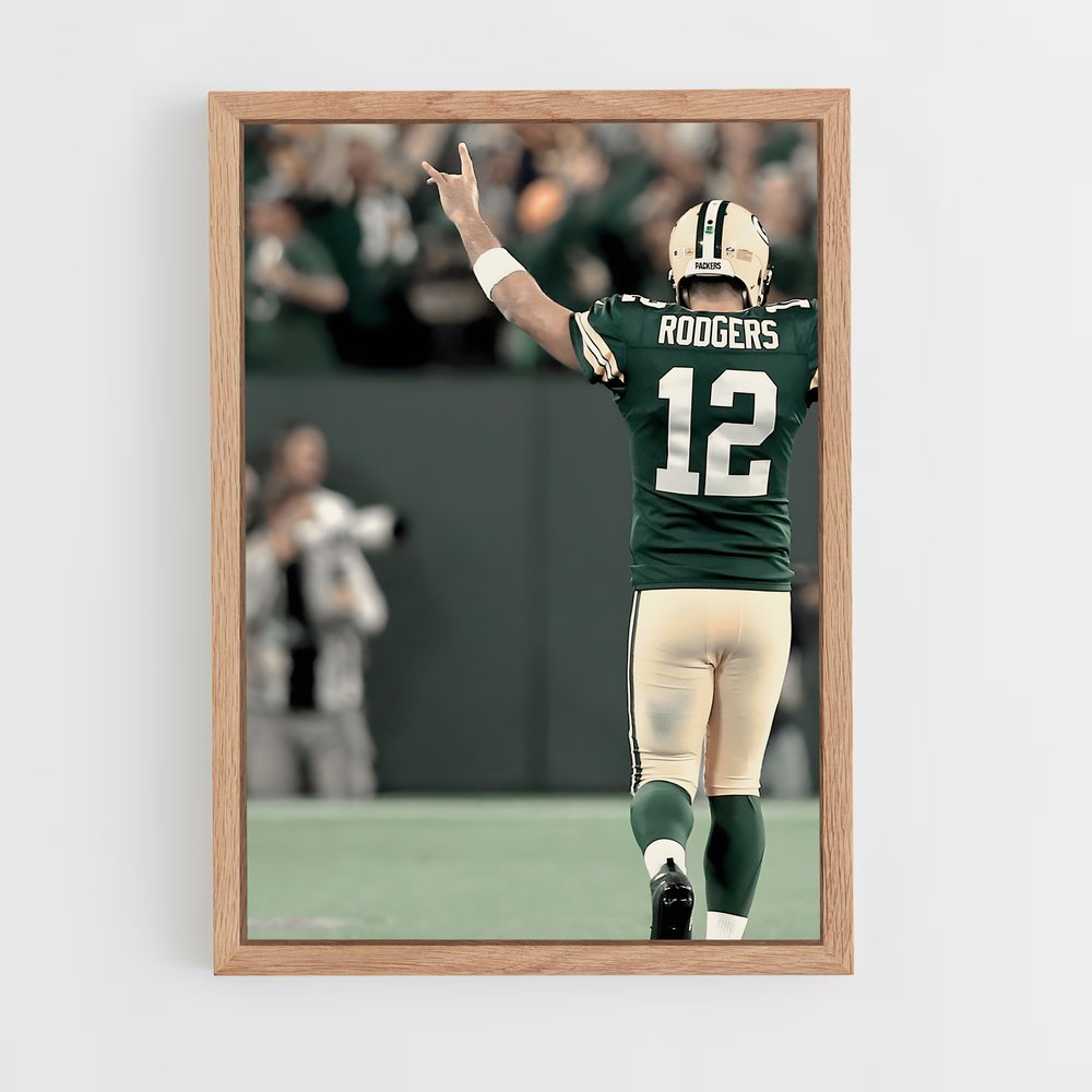 Poster Aaron Rodgers Bras – affiche Football US (vue 4)