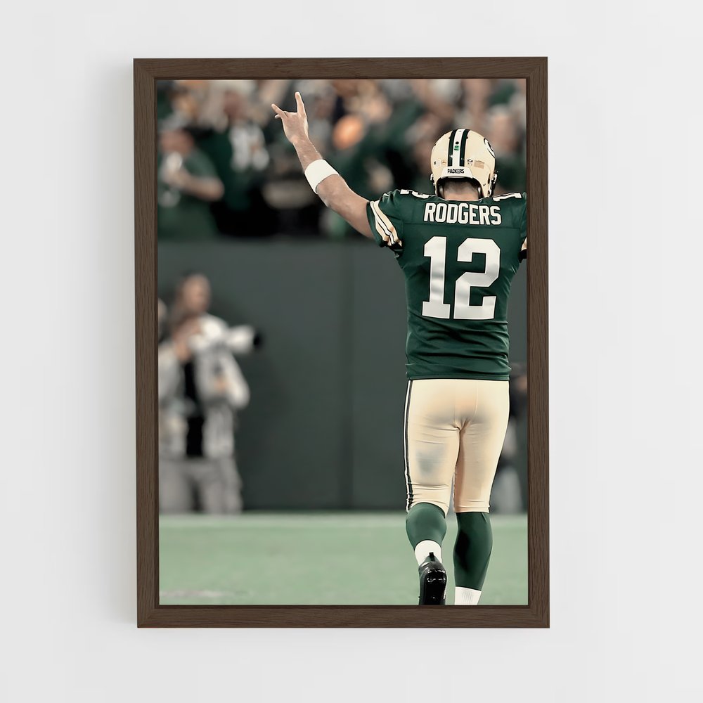 Poster Aaron Rodgers Bras – affiche Football US (vue 5)