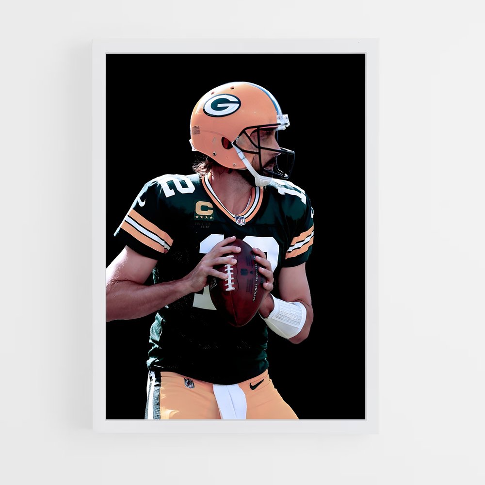 Poster Aaron Rodgers Quaterback – affiche Football US (vue 3)