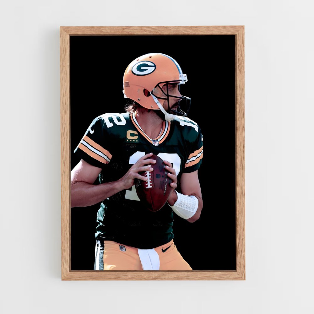 Poster Aaron Rodgers Quaterback – affiche Football US (vue 4)