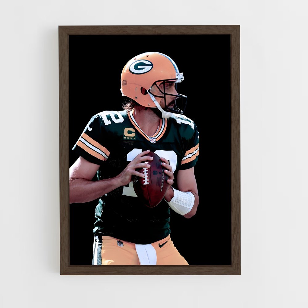 Poster Aaron Rodgers Quaterback – affiche Football US (vue 5)