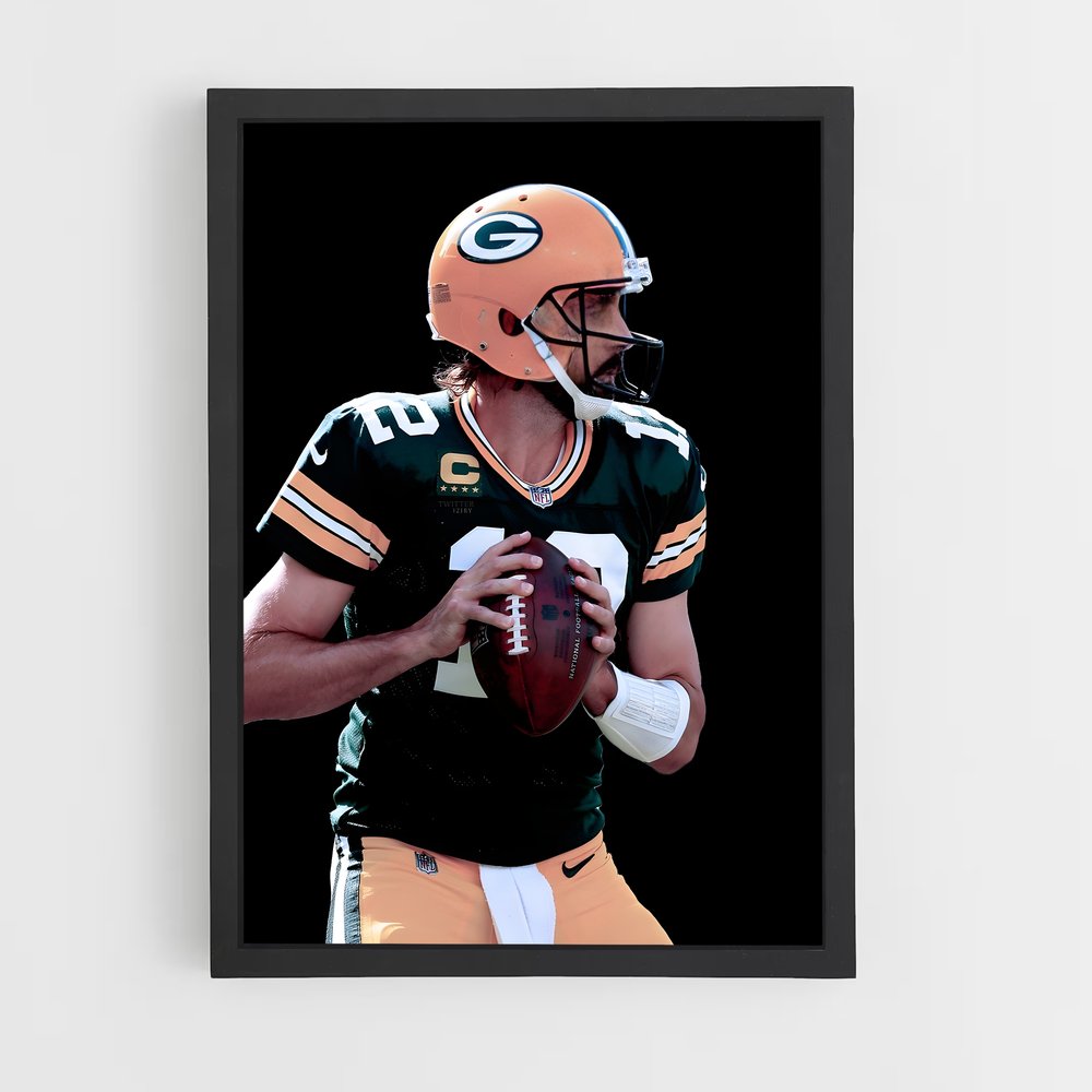 Poster Aaron Rodgers Quaterback – affiche Football US (vue 2)