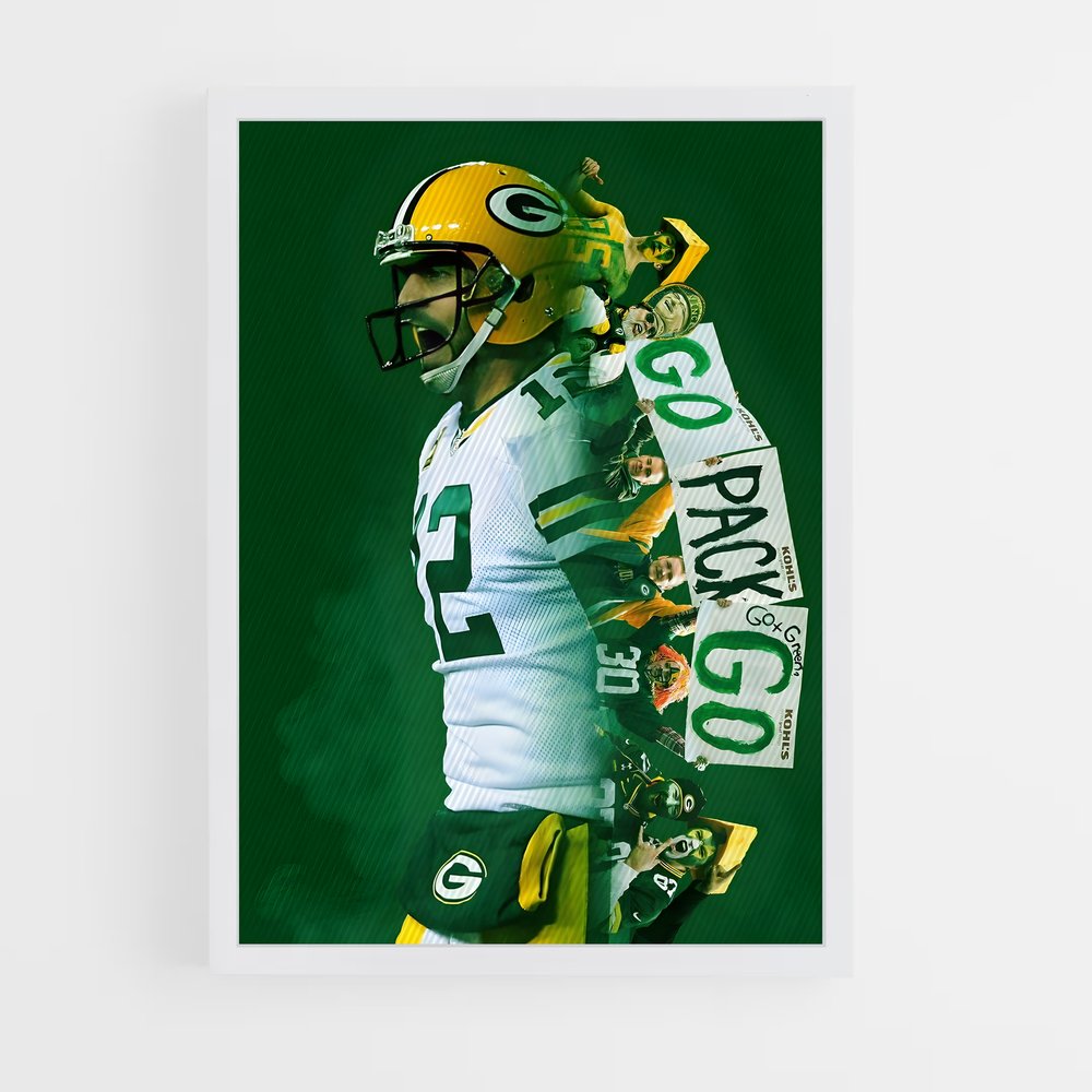 Poster Go Pack Go – affiche Football US (vue 3)