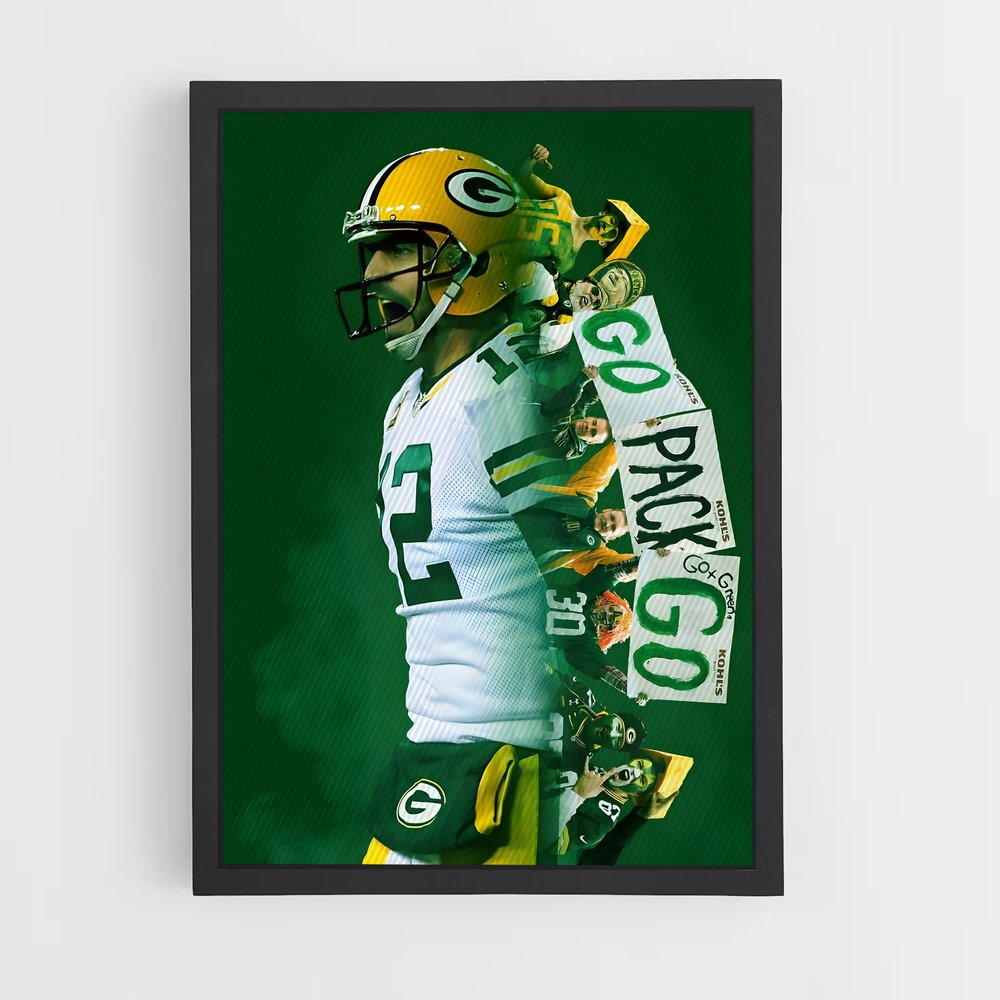 Poster Go Pack Go – affiche Football US (vue 2)