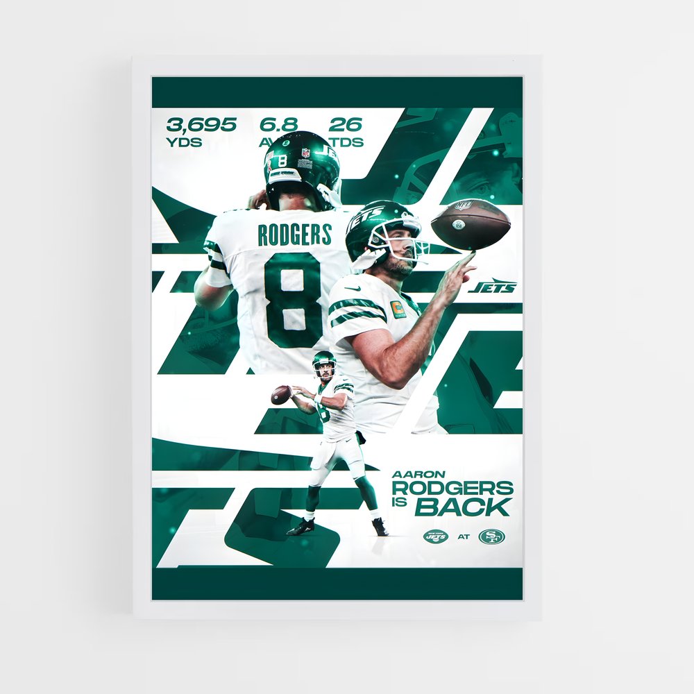 Poster Rodgers is Back – affiche Football US (vue 3)