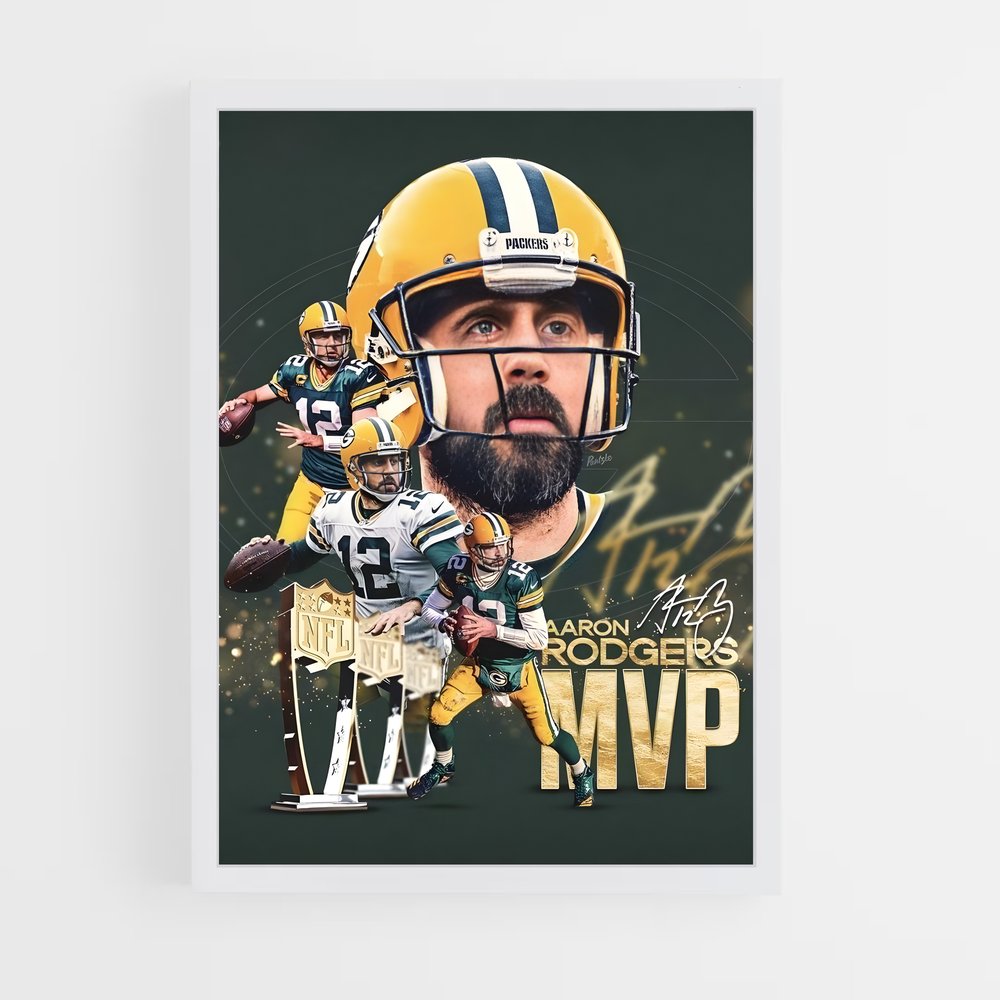 Poster Aaron Rodgers MVP – affiche Football US (vue 3)