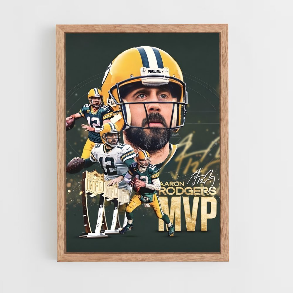 Poster Aaron Rodgers MVP – affiche Football US (vue 4)