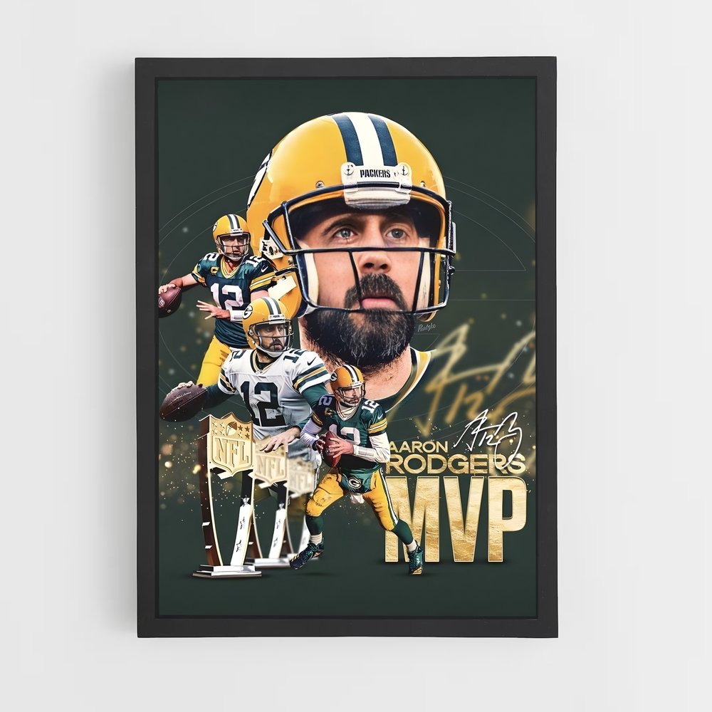 Poster Aaron Rodgers MVP – affiche Football US (vue 2)