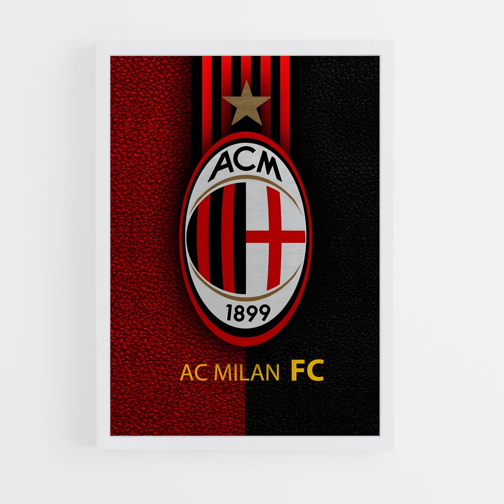 Poster Logo Milan AC – affiche Football (vue 3)