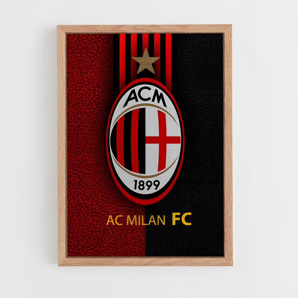 Poster Logo Milan AC – affiche Football (vue 4)