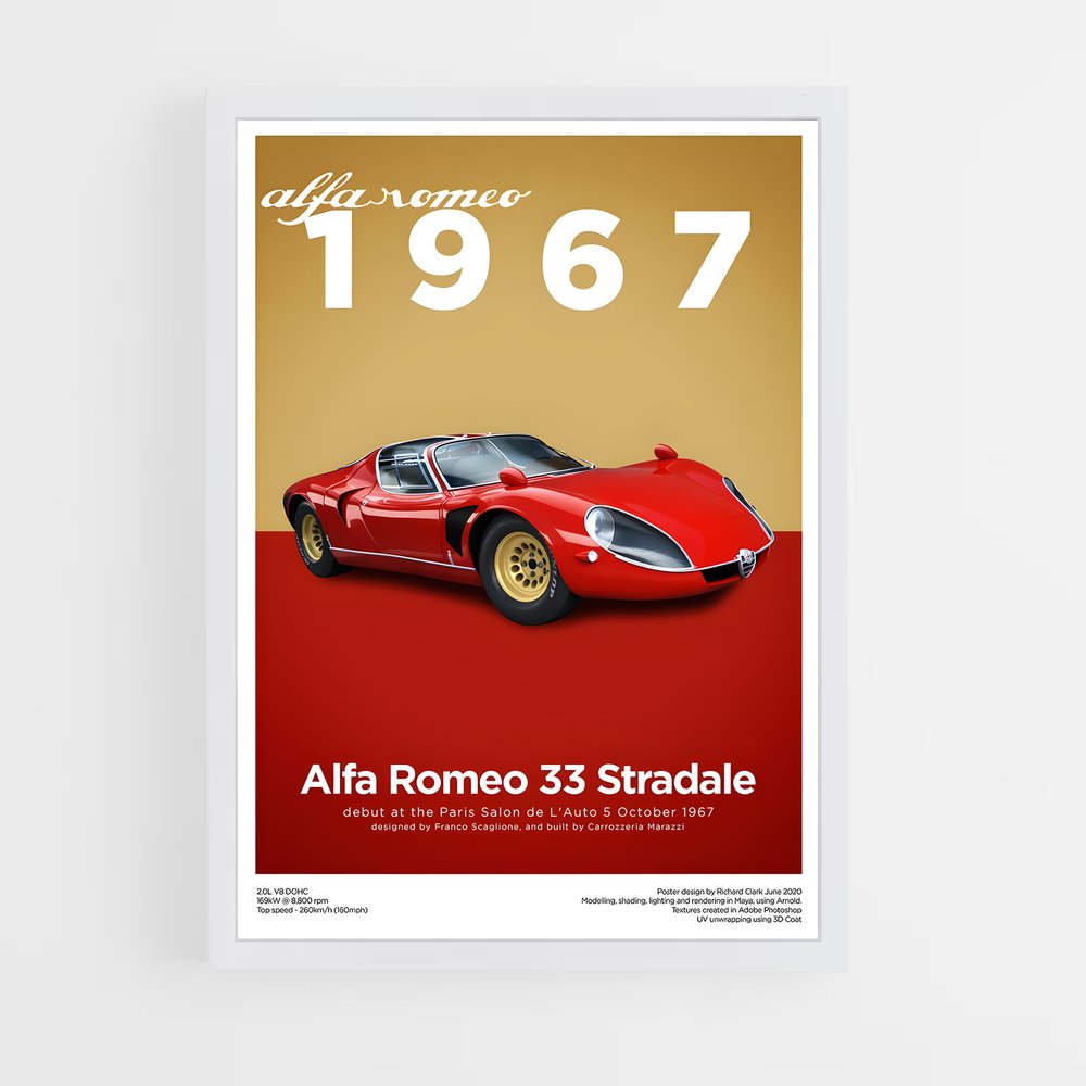 Poster Alfa Romeo 1967 (vue 3)