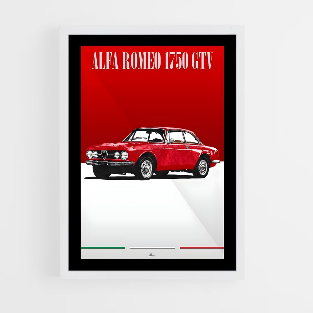Poster Alfa Romeo Rouge (vue 3)