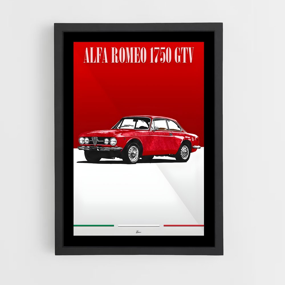 Poster Alfa Romeo Rouge (vue 2)