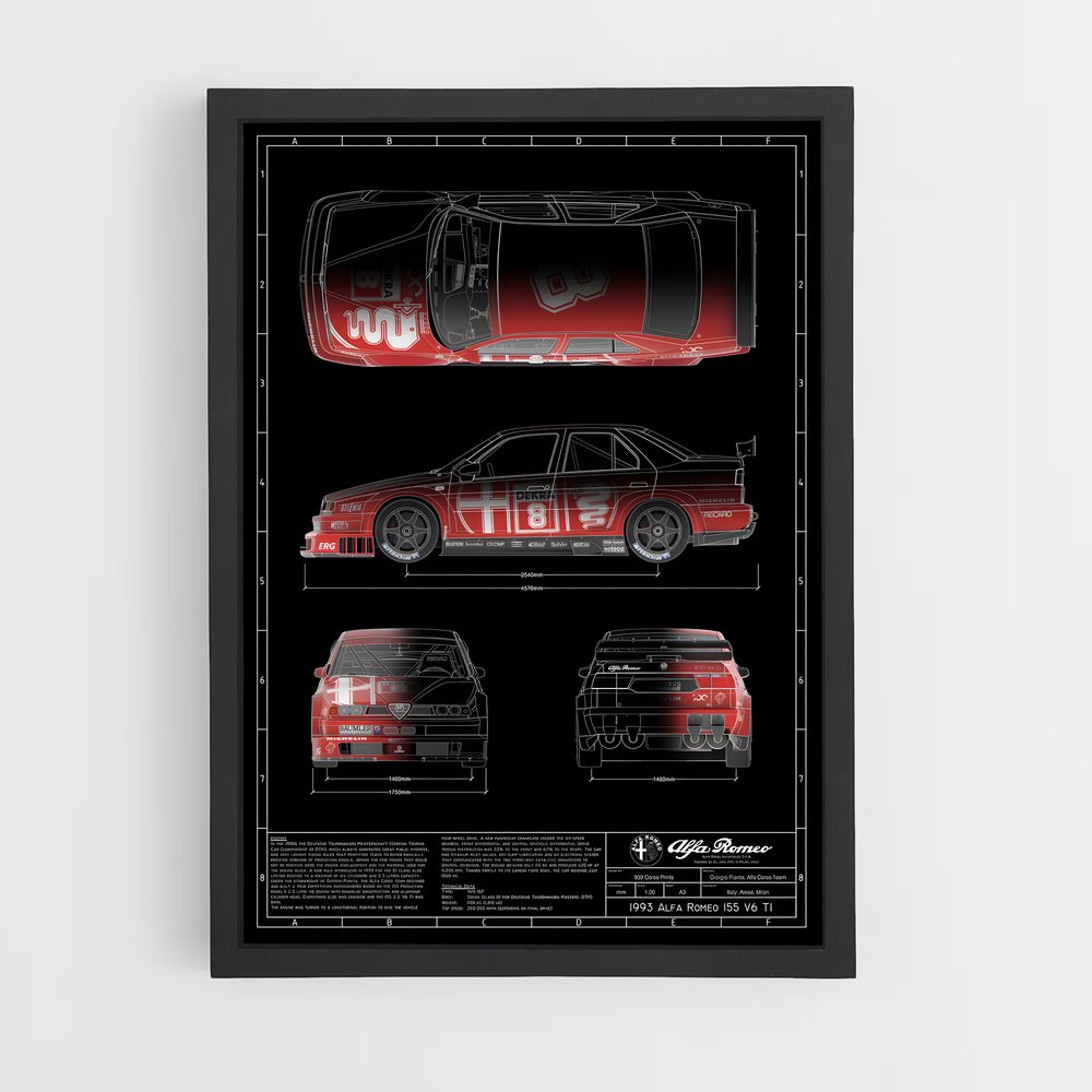 Poster Alfa Romeo 155 (vue 2)