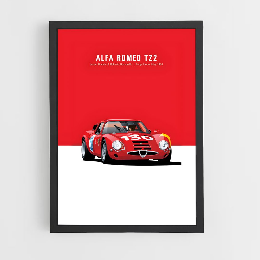 Poster Alfa Romeo TZ2 (vue 2)