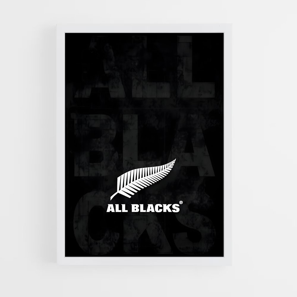 Poster All Blacks Logo – affiche Rugby (vue 3)