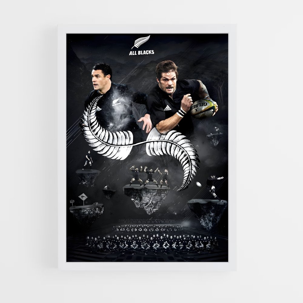 Poster All Blacks Haka – affiche Rugby (vue 3)