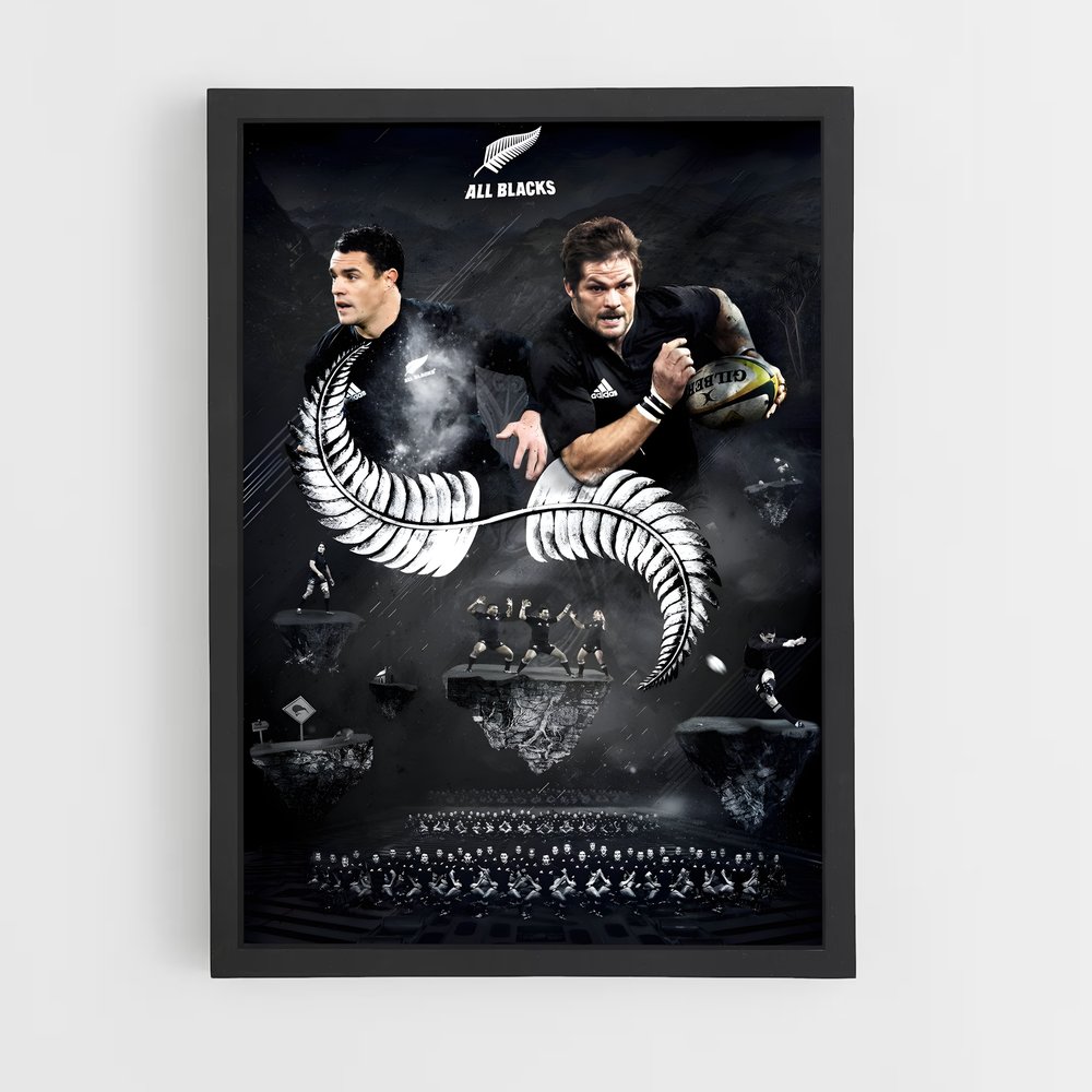 Poster All Blacks Haka – affiche Rugby (vue 2)