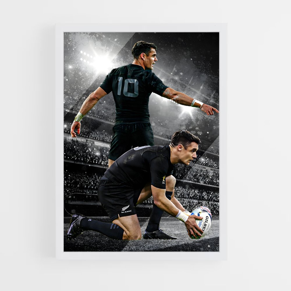 Poster Ballon All Blacks – affiche Rugby (vue 3)