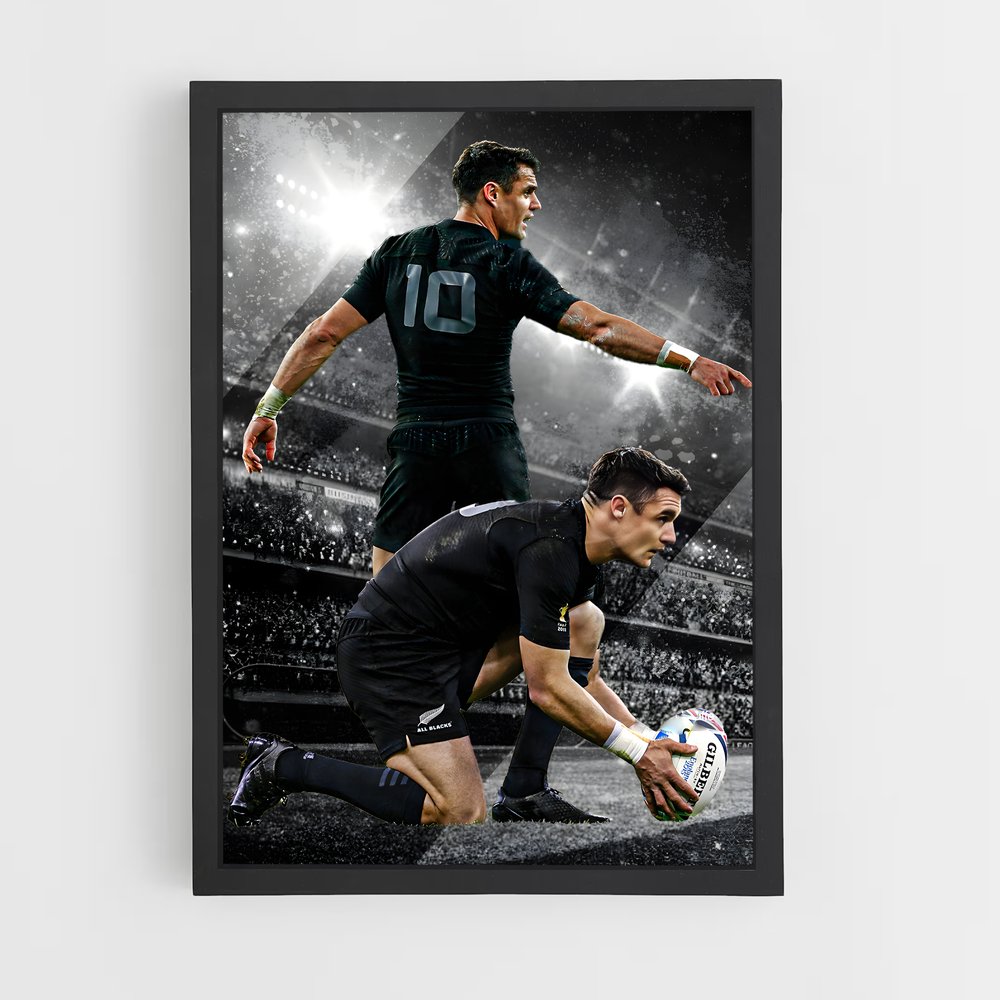 Poster Ballon All Blacks – affiche Rugby (vue 2)