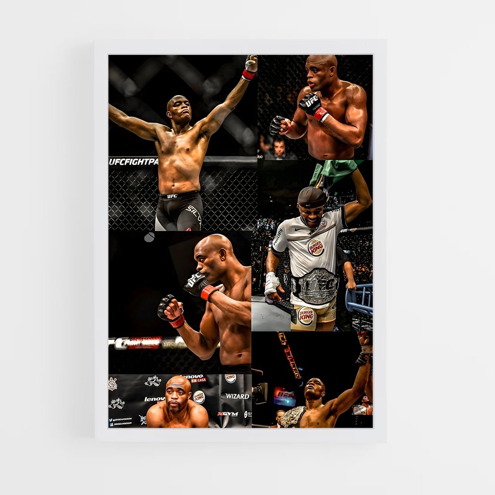 Poster Collage Anderson Silva – affiche MMA (vue 3)