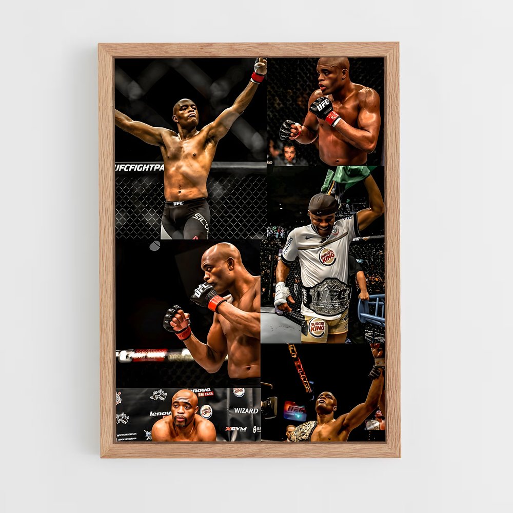 Poster Collage Anderson Silva – affiche MMA (vue 4)