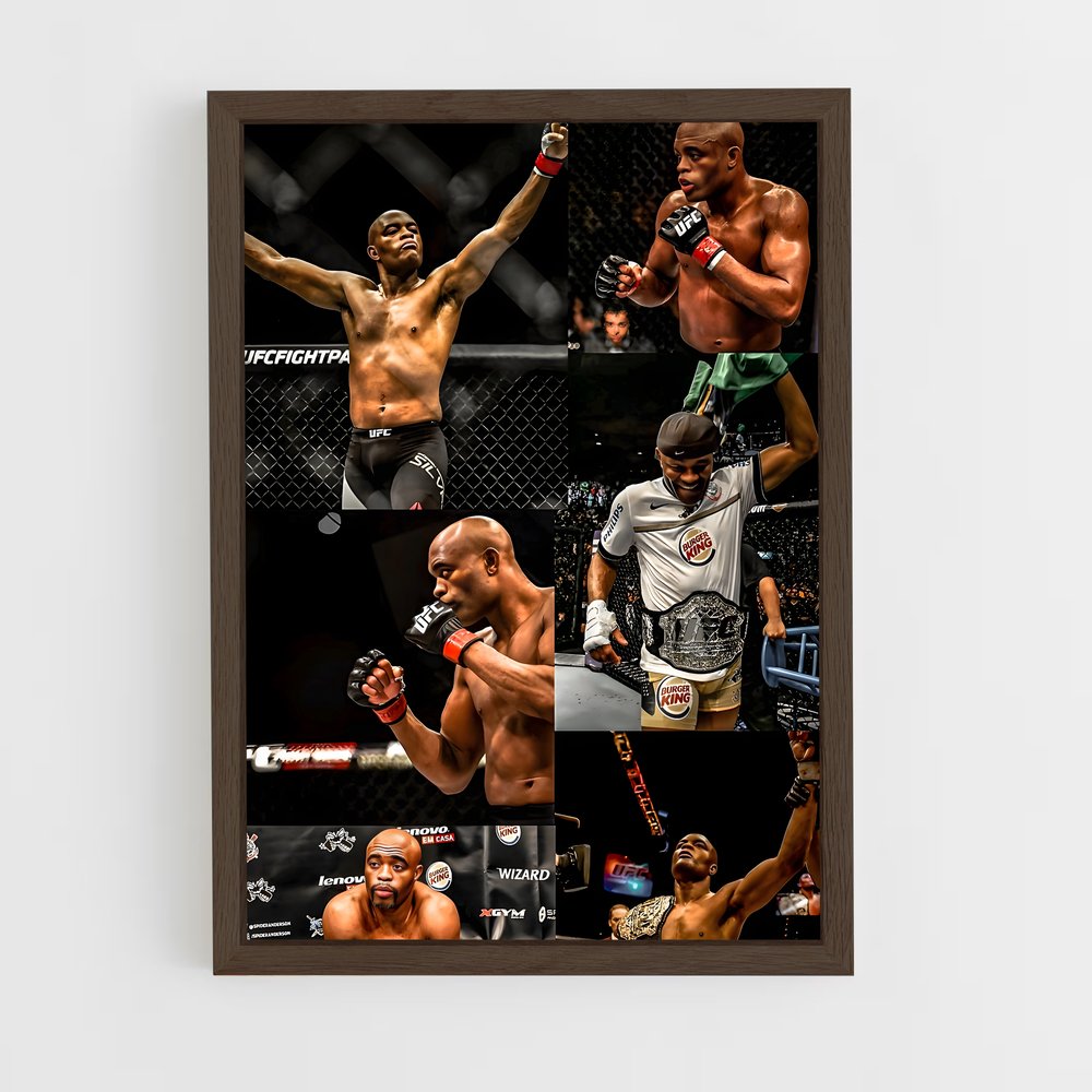 Poster Collage Anderson Silva – affiche MMA (vue 5)