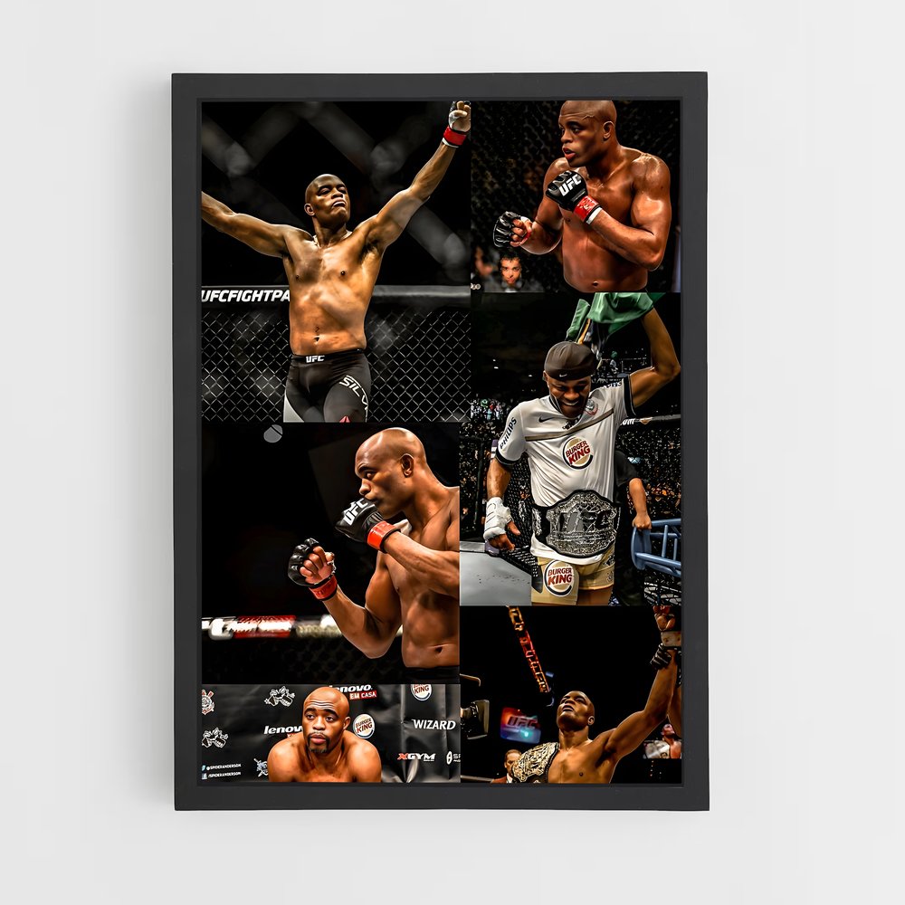 Poster Collage Anderson Silva – affiche MMA (vue 2)
