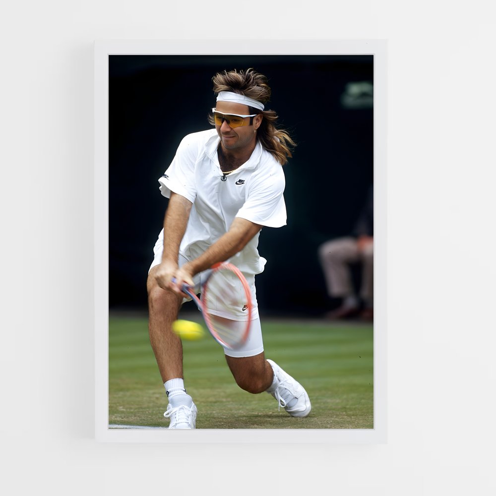 Poster Vintage Andre Agassi – affiche Tennis (vue 3)