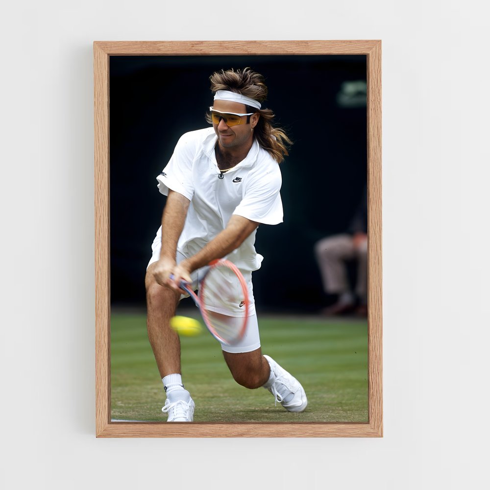 Poster Vintage Andre Agassi – affiche Tennis (vue 4)