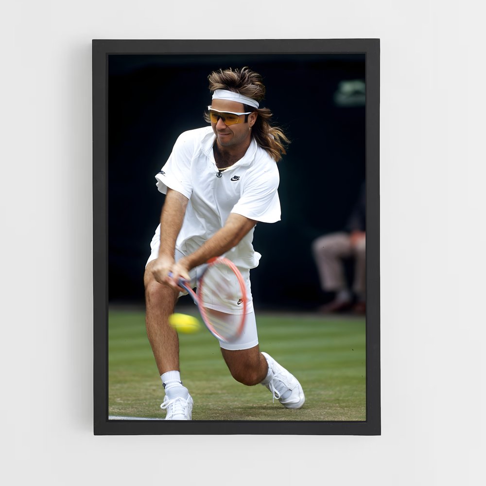Poster Vintage Andre Agassi – affiche Tennis (vue 2)