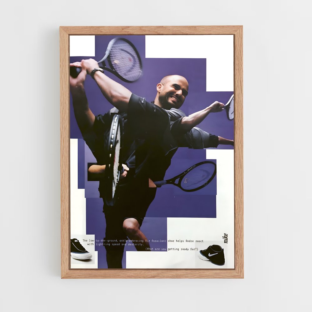 Poster Agassi – affiche Tennis (vue 4)