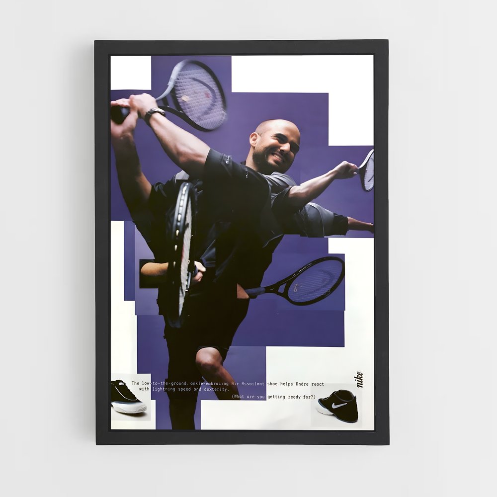 Poster Agassi – affiche Tennis (vue 2)