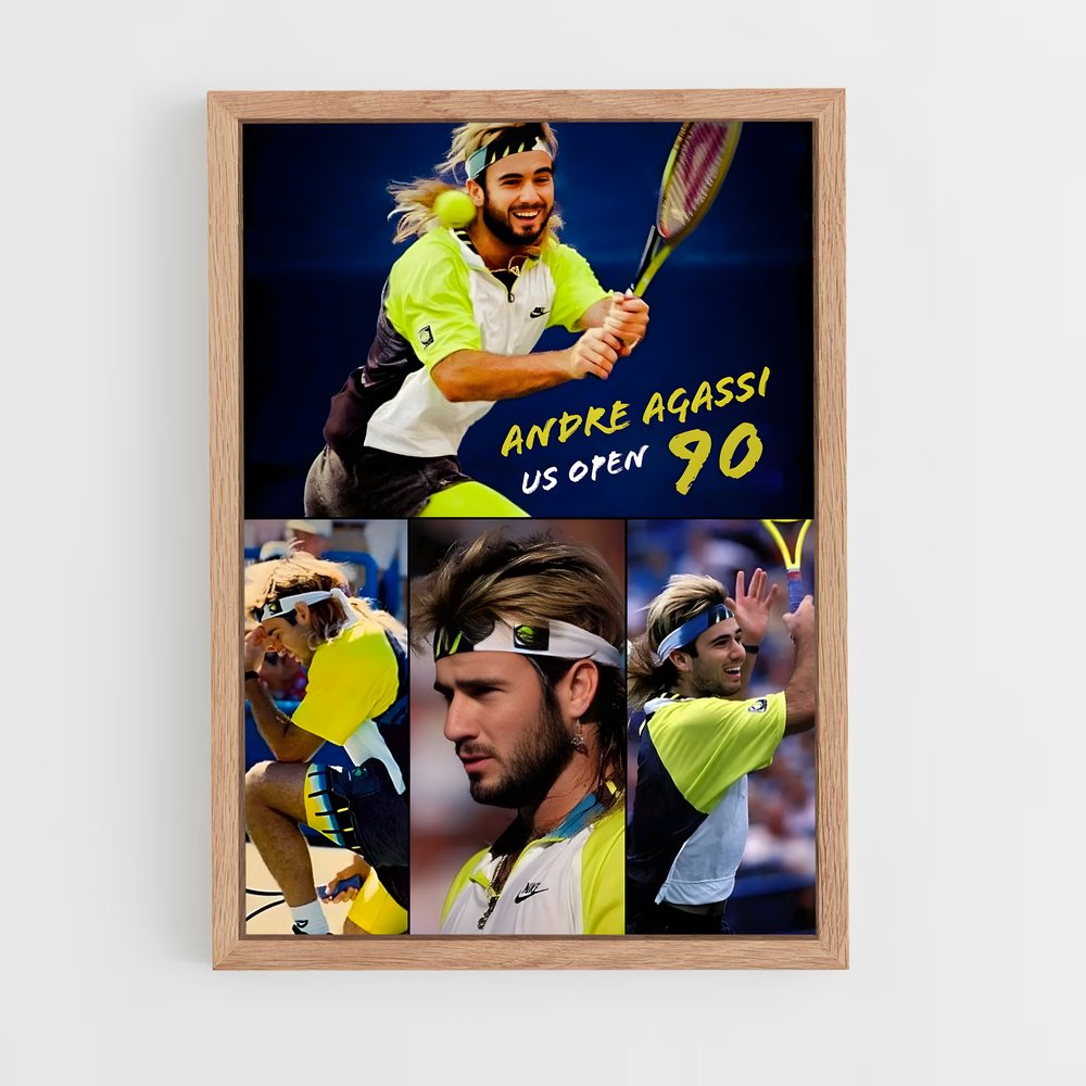 Poster Andre Agassi US open – affiche Tennis (vue 4)