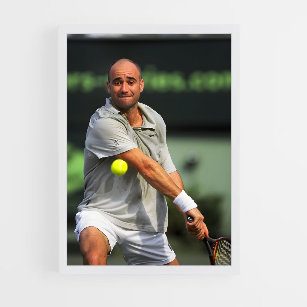 Poster Andre Agassi Tir – affiche Tennis (vue 3)