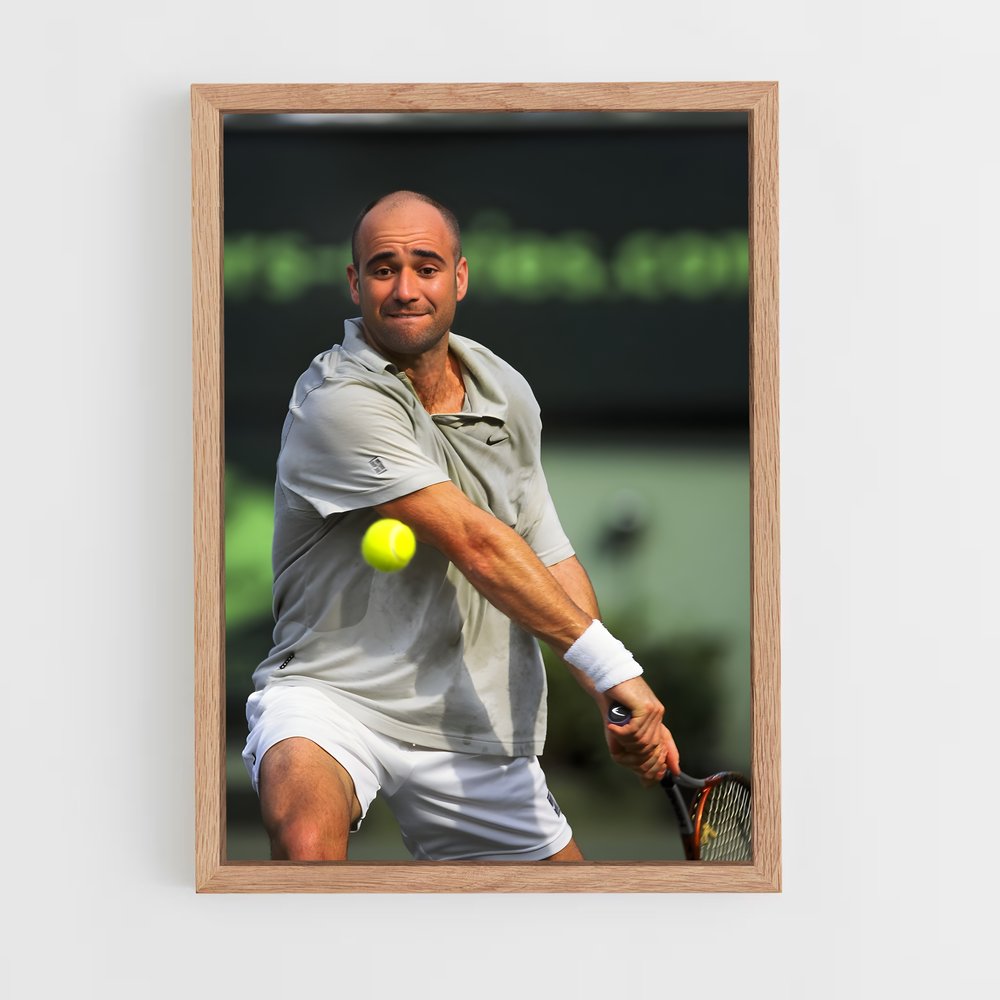 Poster Andre Agassi Tir – affiche Tennis (vue 4)