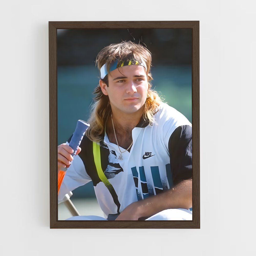 Poster Andre Agassi Retro – affiche Tennis (vue 5)